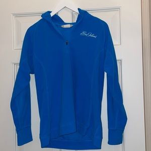 Sea Island Fleece Quarter Zip, Caribbean Blue